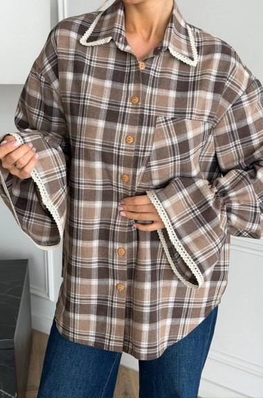 Рубашка с широкими рукавами BAV-2623A520 Рубашка с широкими рукавами BAV-2623A520