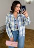 Женская клетчатая рубашка  OLI-1460A630
