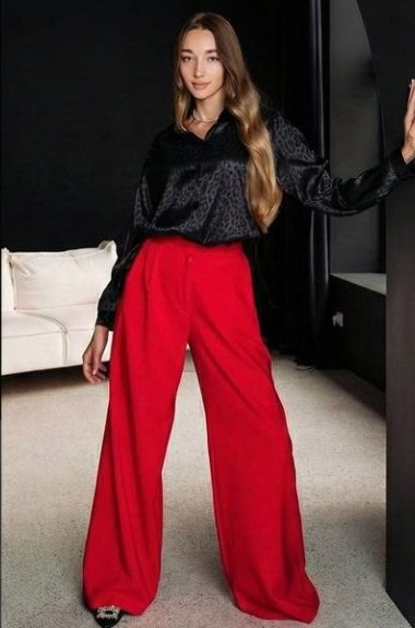 Модные широкие брюки IO-645A420