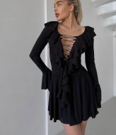 Платье с воланами  MSM-264A550