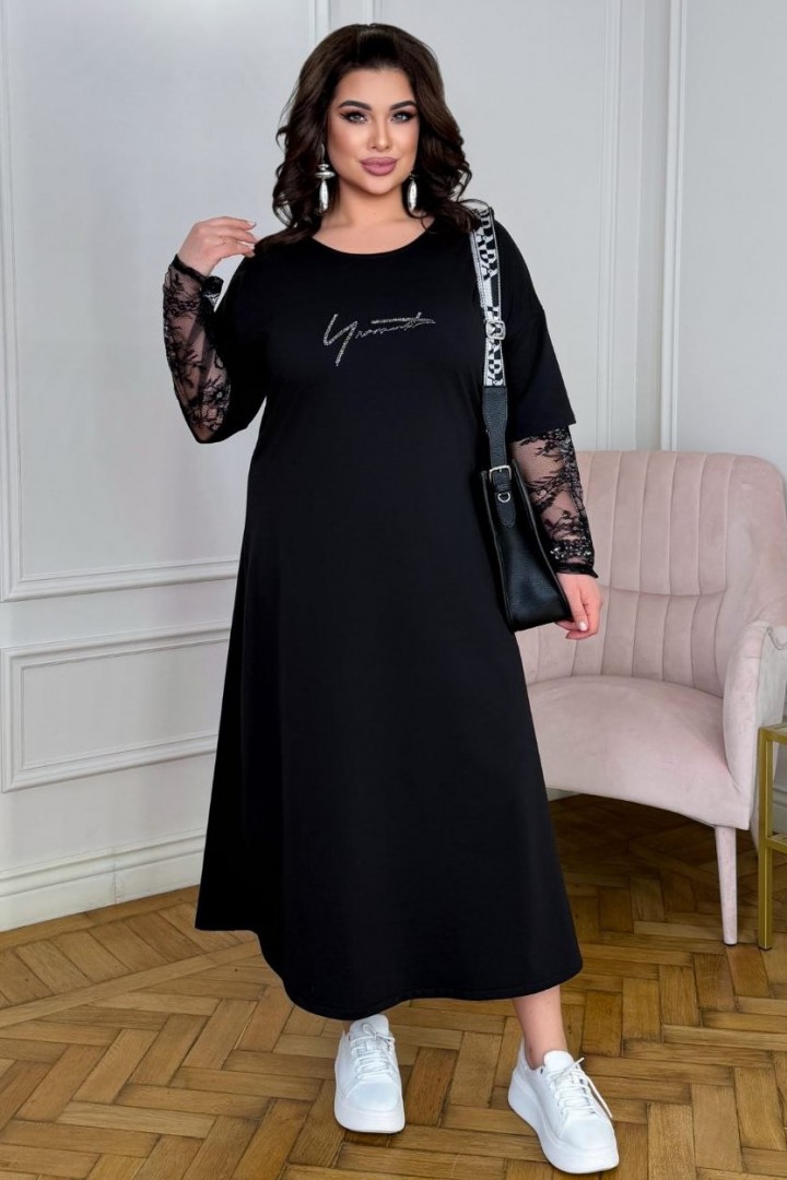 Платье с кружевными рукавами ZP-1341A570