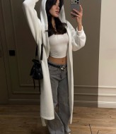 Кардиган альпака с капюшоном  MSM-289A780