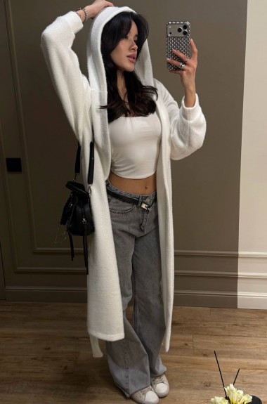 Кардиган альпака с капюшоном  MSM-289A780