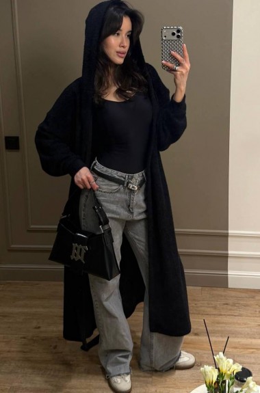 Кардиган альпака с капюшоном  MSM-289A780