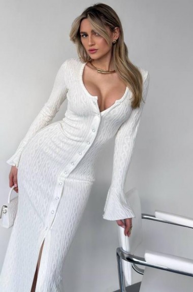 Длинное платье на пуговицах  MSM-292A700