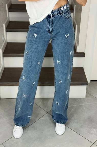 Стильні джинси з вишивкою AMU-9008A999