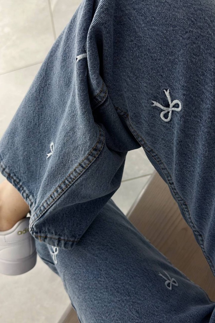 Стильні джинси з вишивкою AMU-9008A999