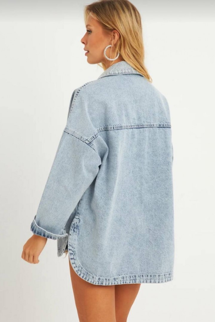 Джинсовая куртка-сорочка AMU-475A1150