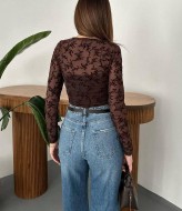 Лонгслив  ажурный AMU-1485A425