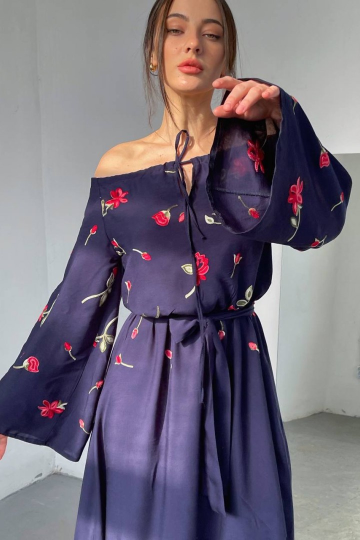 Сукня з  широкими рукавами  SOL-2600A300 