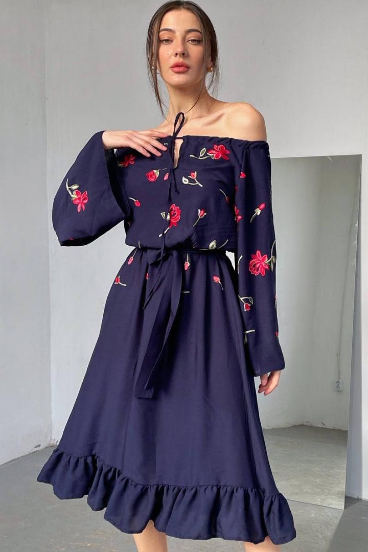 Сукня з  широкими рукавами  SOL-2600A300 