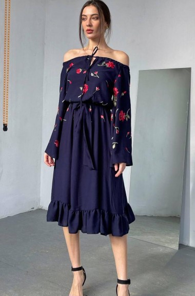 Сукня з  широкими рукавами  SOL-2600A300 