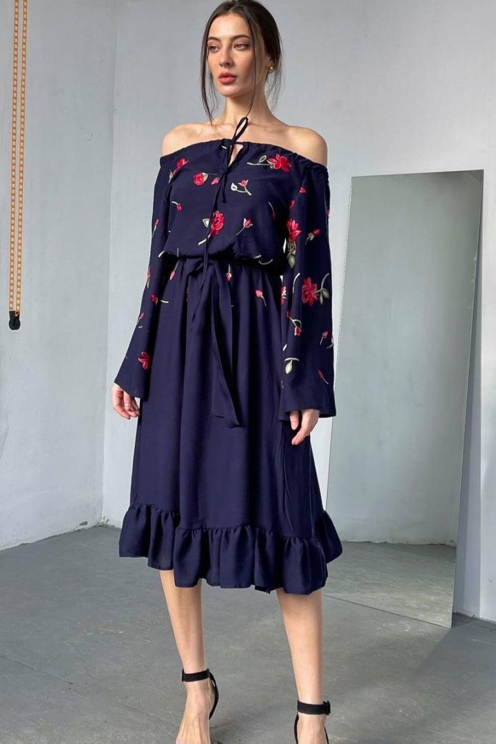 Сукня з  широкими рукавами  SOL-2600A300 