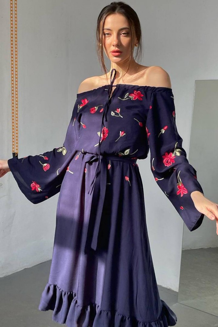 Сукня з  широкими рукавами  SOL-2600A300 