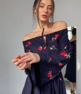 Сукня з  широкими рукавами  SOL-2600A300 