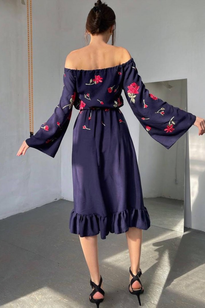 Сукня з  широкими рукавами  SOL-2600A300 