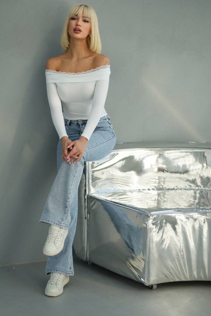 Лонгслив с открытыми плечами  SPL-7101A320