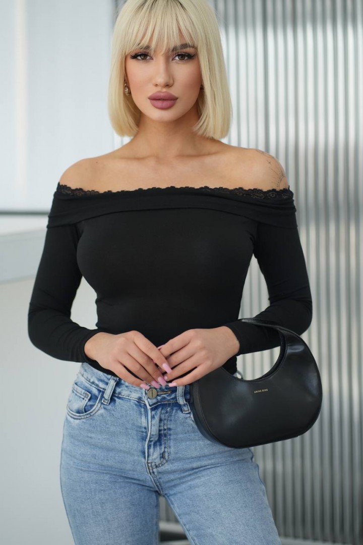 Лонгслив с открытыми плечами  SPL-7101A320