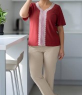 Блуза с кружевом  AO-2203A200