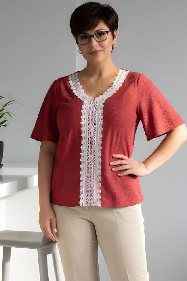 Блуза с кружевом  AO-2203A200