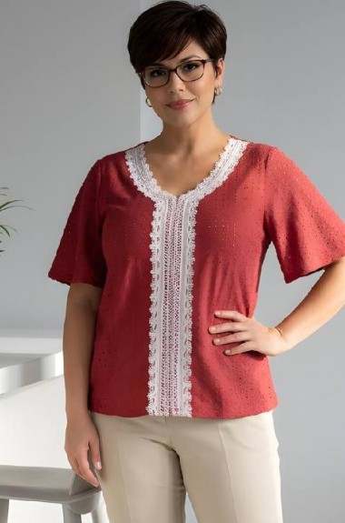 Блуза с кружевом  AO-2203A200