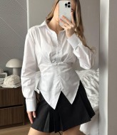 Комбинированная  блуза-рубашка  FL-2137A430