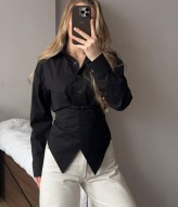 Комбинированная  блуза-рубашка  FL-2137A430