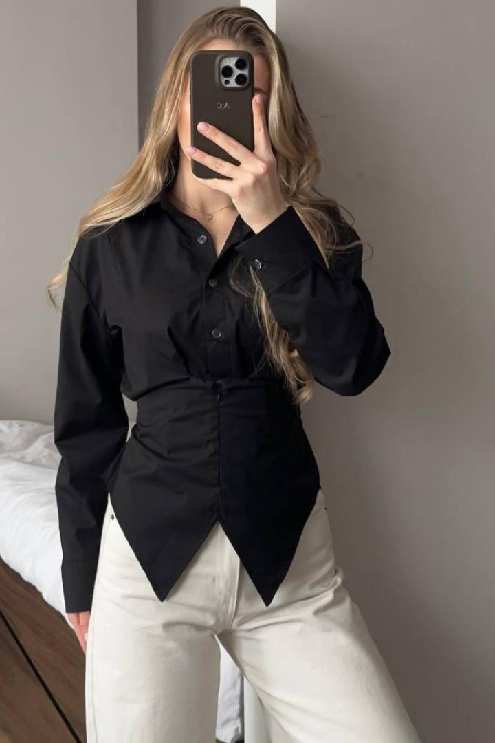 Комбинированная  блуза-рубашка  FL-2137A430