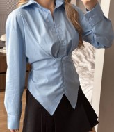 Комбинированная  блуза-рубашка  FL-2137A430