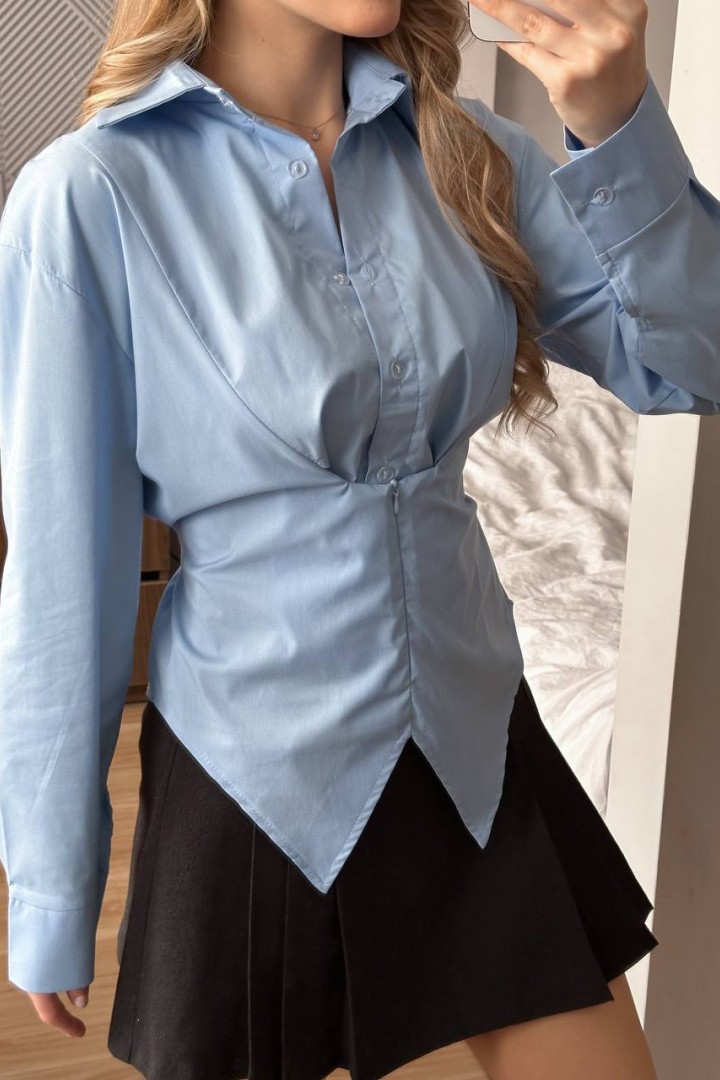 Комбинированная  блуза-рубашка  FL-2137A430