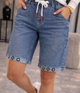Джинсовые короткие шорты  JK-19123A399