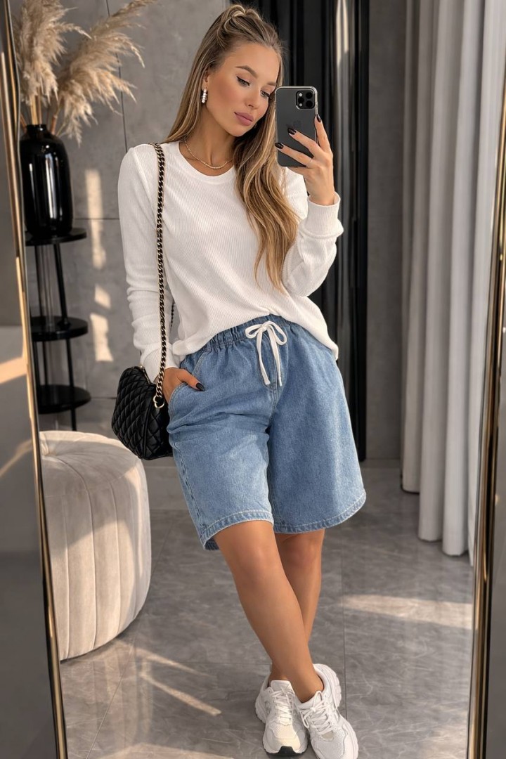 Широкие  шорты  JK-1717A450