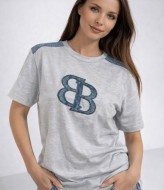 Футболка оверсайз с нашивкой MIK-2516.2515A199