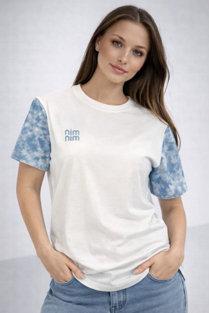 Футболка оверсайз с нашивкой MIK-2516.2515A199