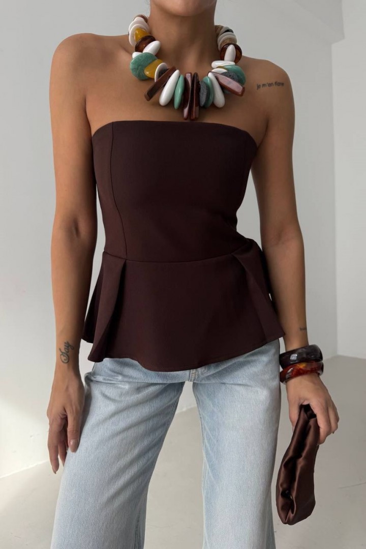 Корсетный топ с открытыми плечами MIK-1721A290