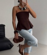 Корсетный топ с открытыми плечами MIK-1721A290