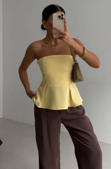 Корсетный топ с открытыми плечами MIK-1721A290