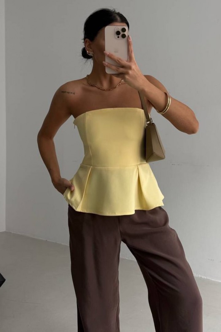 Корсетный топ с открытыми плечами MIK-1721A290