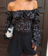 Блуза с открытыми плечами  MSM-267A380