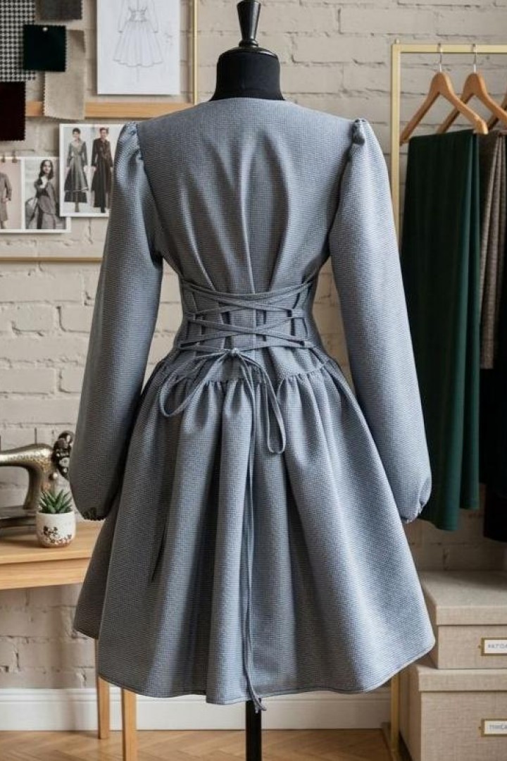 Платье с пуговицами  MB-66A580