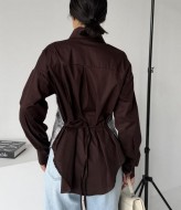 Классическая рубашка на шнуровке  MIL-260A490