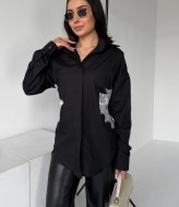 Классическая рубашка на шнуровке  MIL-260A490