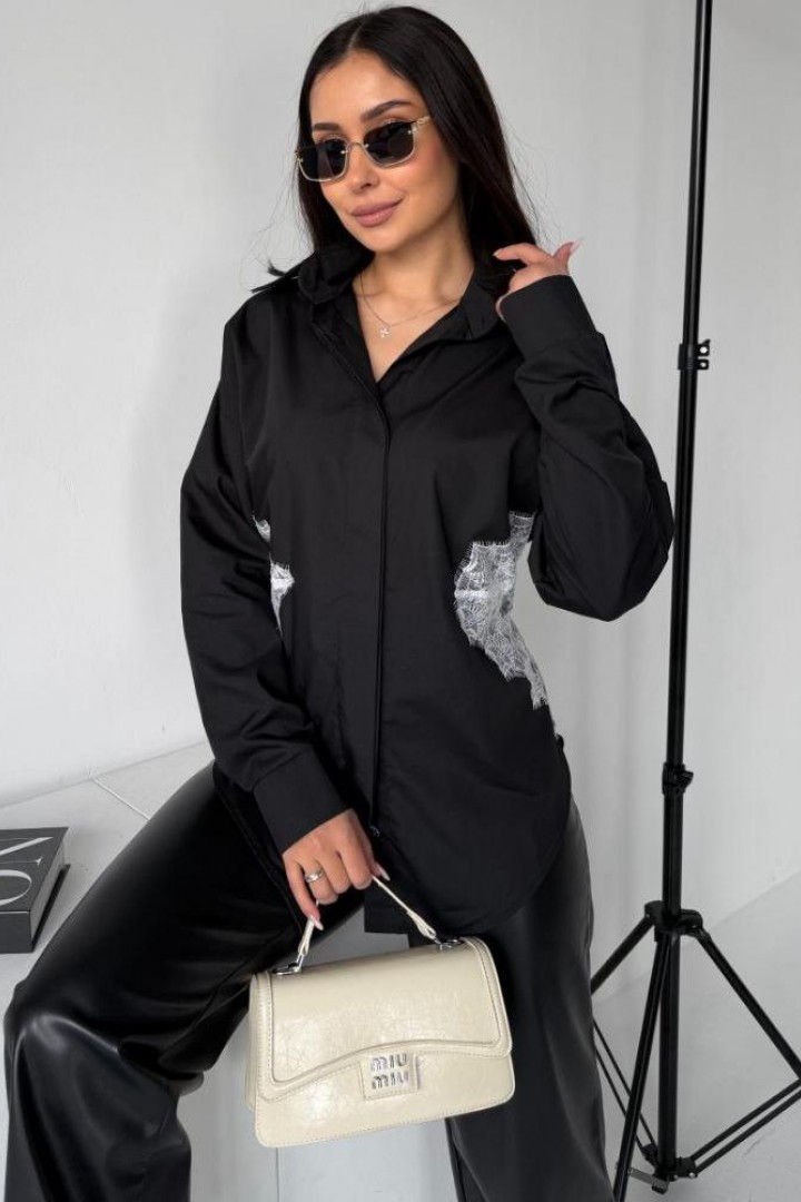 Классическая рубашка на шнуровке  MIL-260A490