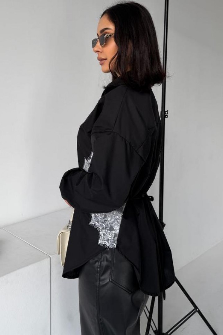 Классическая рубашка на шнуровке  MIL-260A490