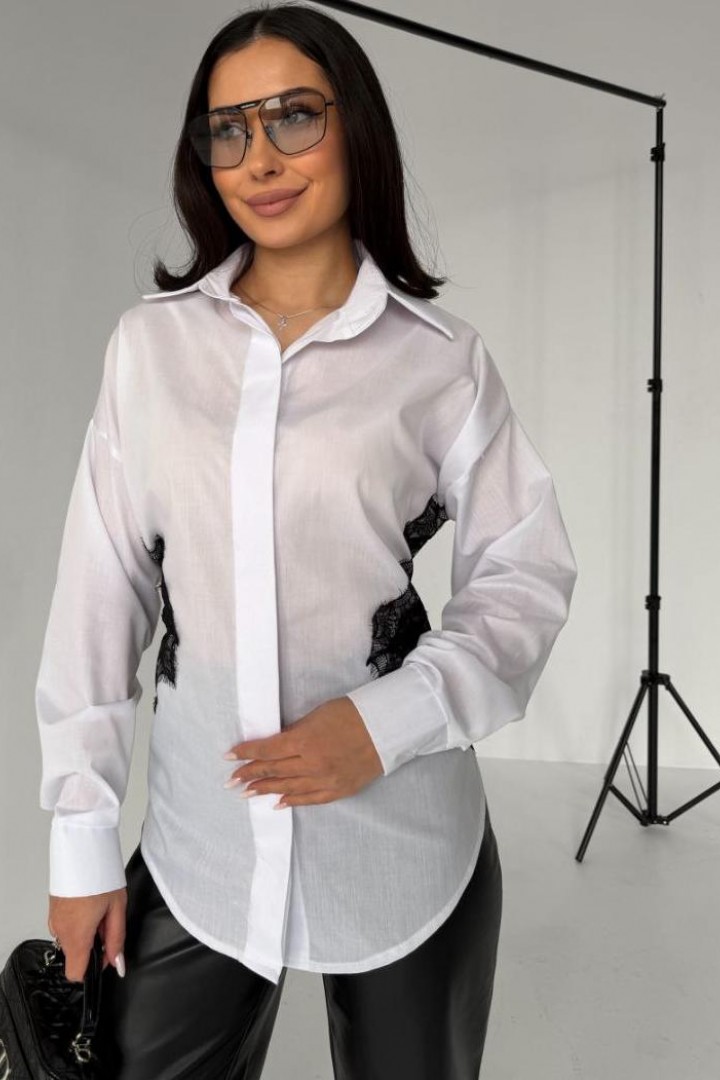 Классическая рубашка на шнуровке  MIL-260A490