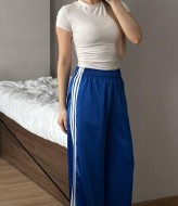 Шёлковые штаны с лампасами  FL-2138A500