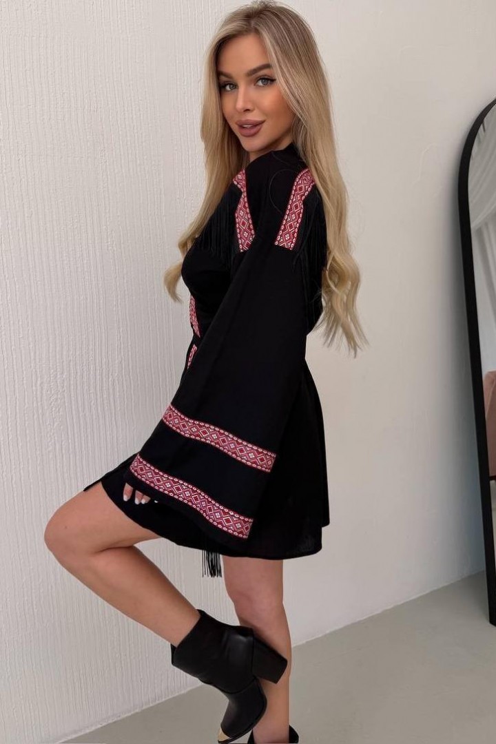 Платье киманно вышитое SOL-3039A900