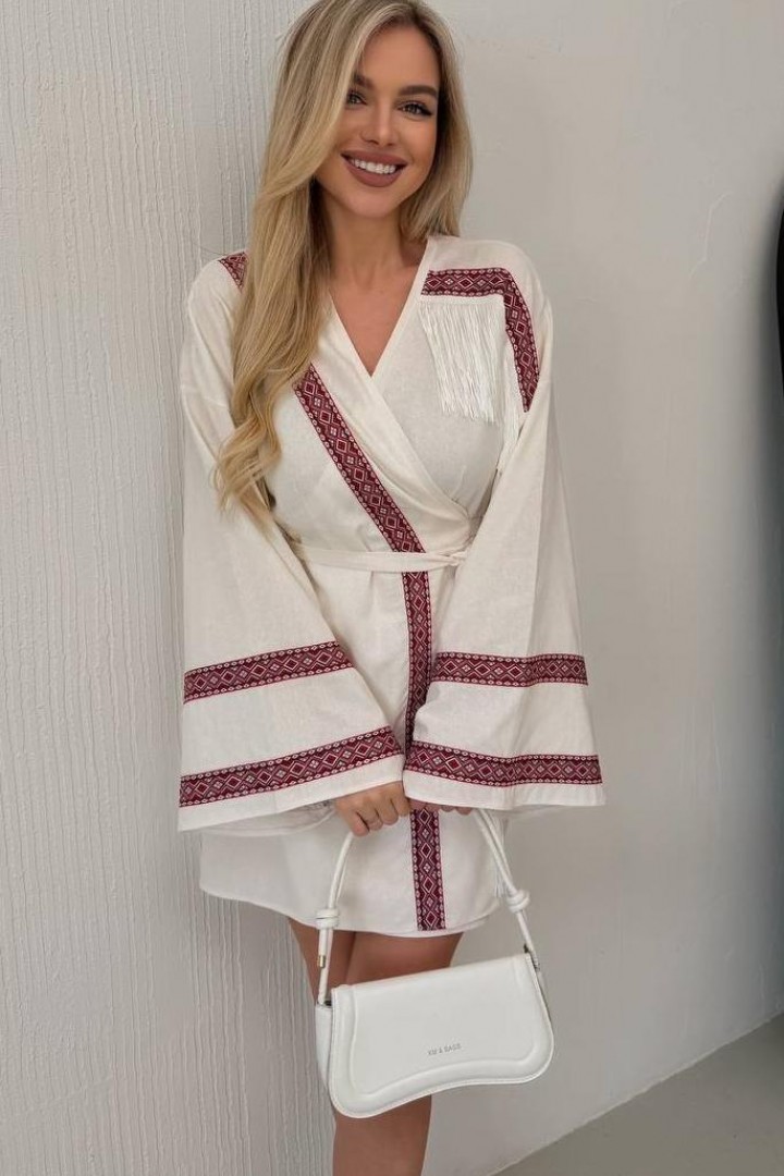 Платье киманно вышитое SOL-3039A900