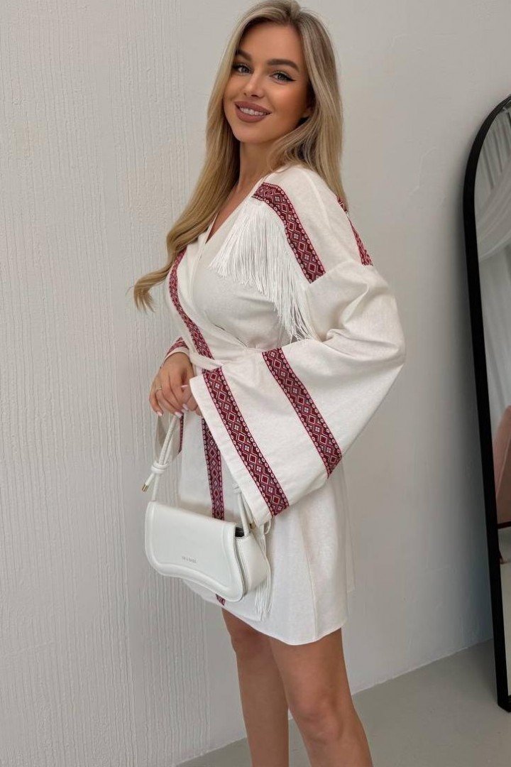 Платье киманно вышитое SOL-3039A900