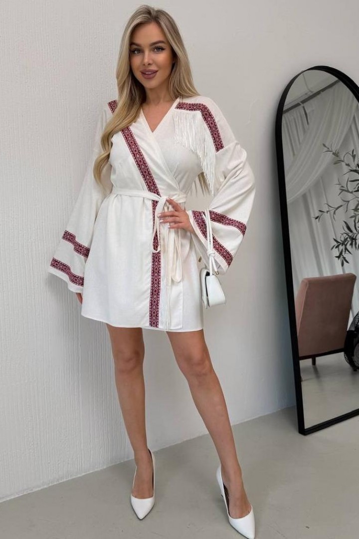 Платье киманно вышитое SOL-3039A900